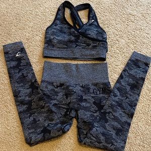 Gymshark camo seamless set xs